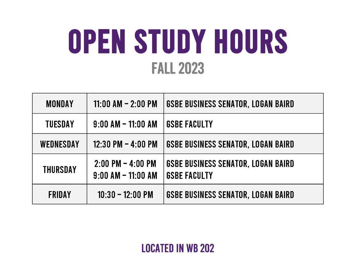 THIS JUST IN! We have tutoring center hours for Fall semester. Check out these times - and if you need any help with your classes, come on by during open slots. Someone is there ready to help you! 🎒😁
#WeberBiz #Tutoring
