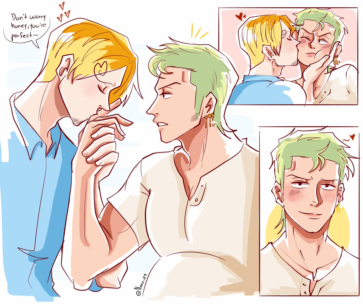 Don't worry honey ✨️💛💚 (Mini-comic Sanzo) -MPREG ♡ Idea