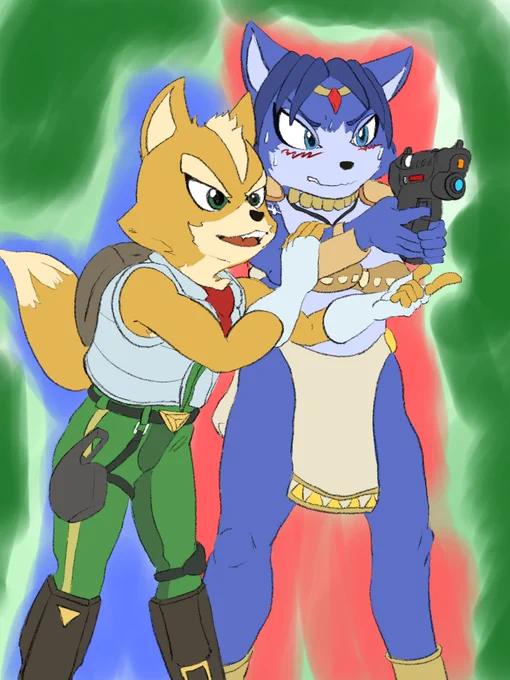 RealKrystalFox's tweet photo. Caption this!! 

My fave one will get a cheeky voice note from me!!

#littlefun  #krystalfox #foxmccloud #sfa #therealkrystalfox

This made me giggle @mestpunk69🤪🤣 https://t.co/qPHCDEYdHl