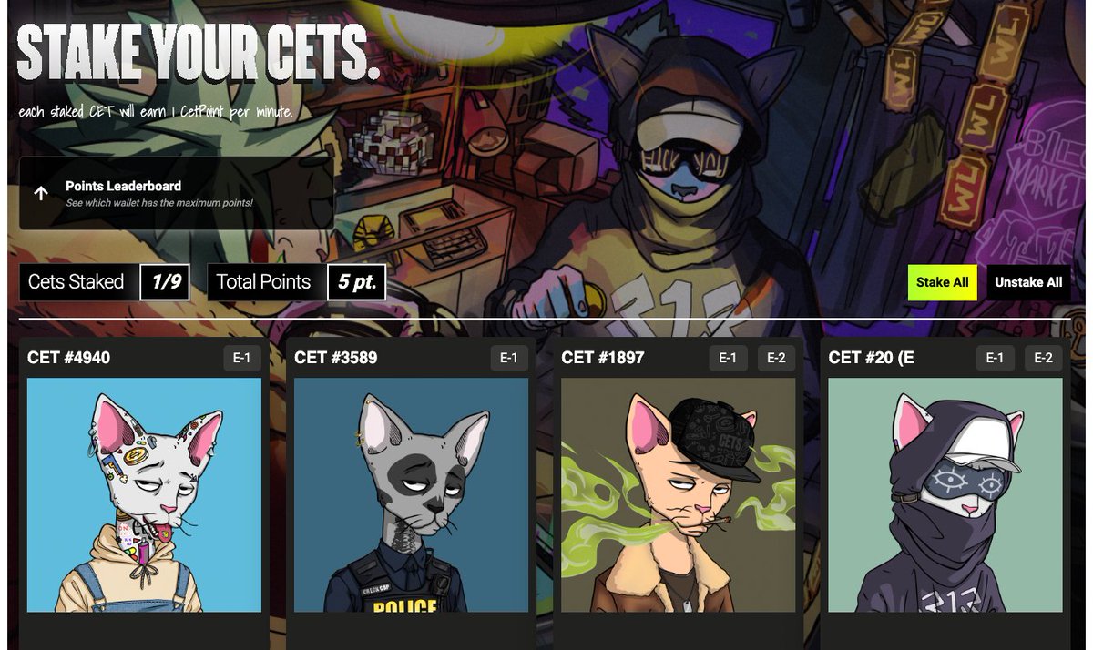 YOOOO #cets! Staking is back!!!!

👉 stek.cets.wtf 🤌

This time around, we're staking for points; details belowwww 👇