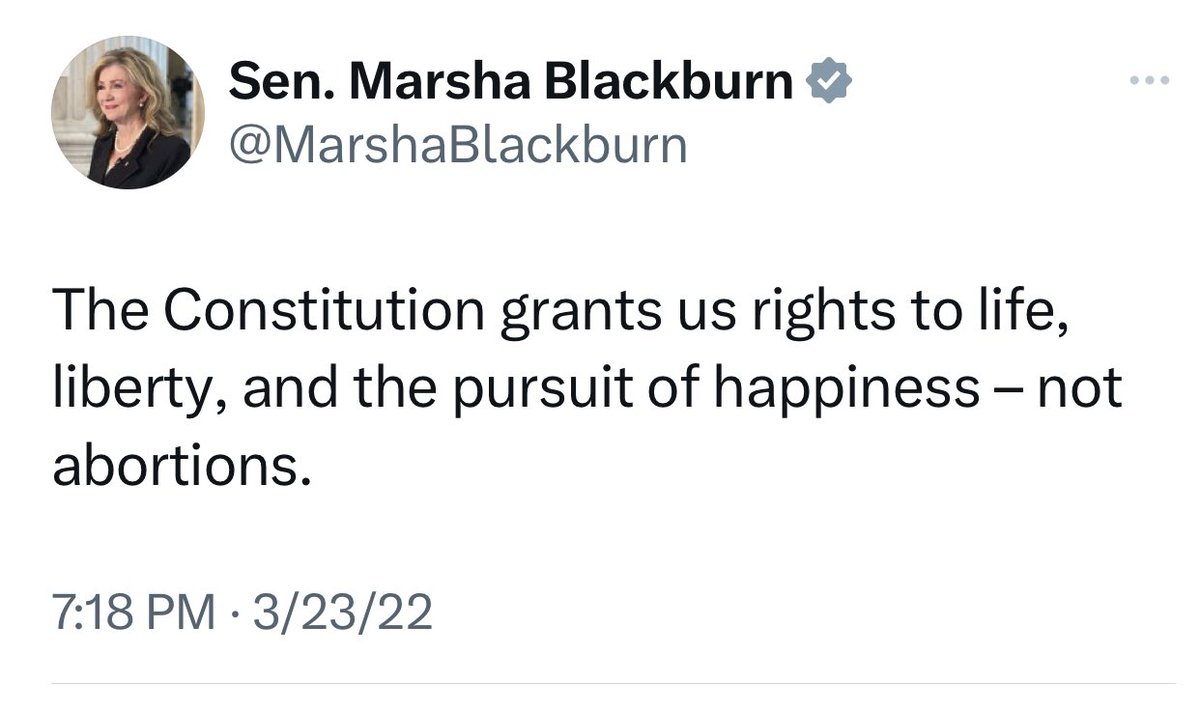 Unlike Marsha Blackburn, I’d be willing to bet <a href="/VoteGloriaJ/">Rep. Gloria Johnson</a> knows the difference between the Constitution and the Declaration of Independence.