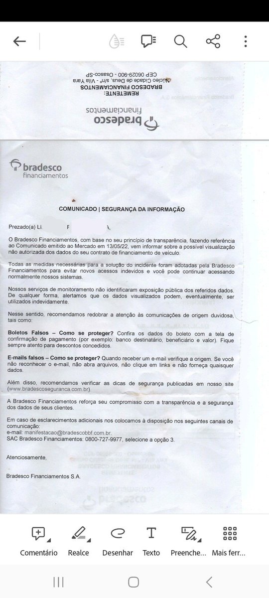 K4llyn3's tweet photo. @Bradesco Há mais de um ano que finge demência para os vazamentos dos dados. Nessas últimas semanas aumentou disparadamente a quantidade de possíveis golpistas em nome do banco. Todos informados sobre cada detalhe da cliente. #LGPD #dadosvazados https://t.co/V1geDR4KGu