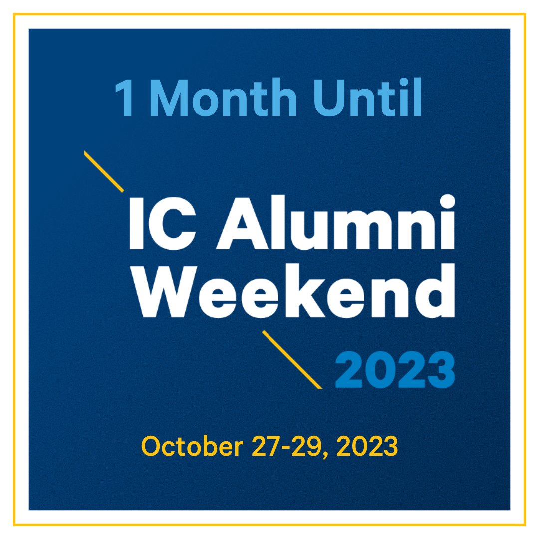 Ithaca College Alumni (@icalumni) on Twitter photo We are 1 MONTH AWAY from Alumni Weekend, and we cannot wait to see you back on South Hill! Have you registered yet? We hope you'll join us! Visit this link to register today: ithaca.events.alumniq.com/go/aw23 We are 1 MONTH AWAY from Alumni Weekend, and we cannot wait to see you back on South Hill! Have you registered yet? We hope you'll join us! Visit this link to register today: ithaca.events.alumniq.com/go/aw23