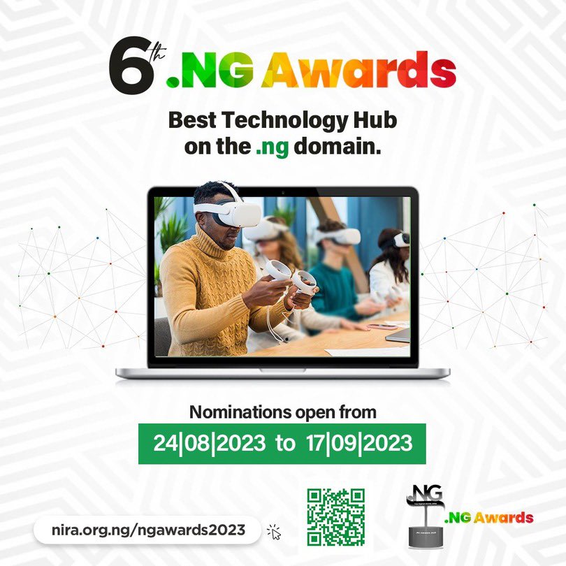 niraworks's tweet photo. Do you know of a technology hub that's a true game-changer? 
Nominate now for the 6th .ng Awards! https://t.co/Vg2V8xcGyI.

All nominees must have a .ng domain to be eligible.

#ngawards #ngawards2023 #hub https://t.co/4mnKHDoNzt