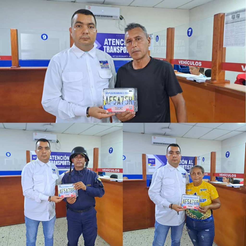 Seguimos dando respuesta en la oficina Regional Guanare INTT de manera inmediata  a nuestro Pueblo y directa, en la adquisición de la Placa Identificadora de Vehículo Tipo (Moto) Particular. 
#VidaYPazSonLaPremisa