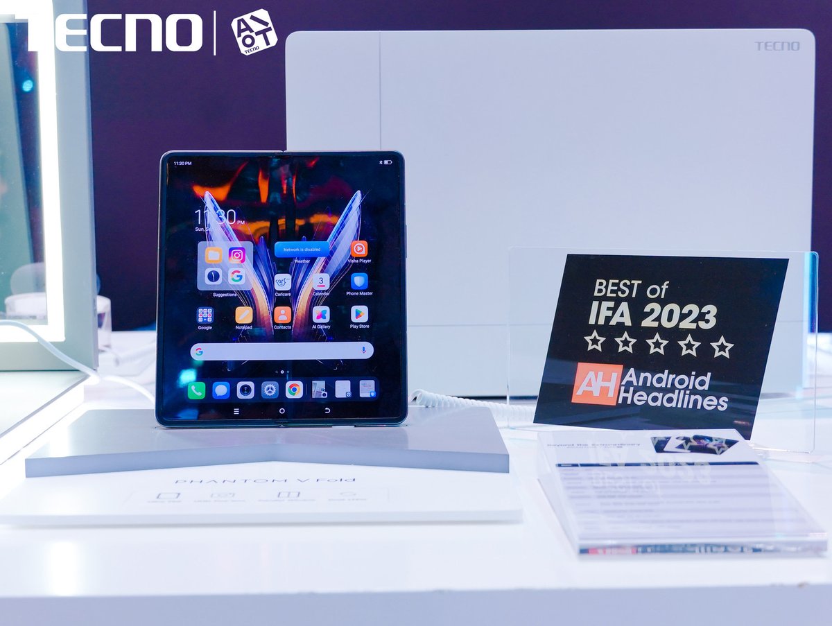 tecnomobile's tweet photo. #BESTOFIFA Awards 🏆🏆
Congrats to our products of #TECNO & #TECNOAIoT!
#MEGABOOKT1202314inch #PHANTOMVFold #TRUE1 have been approved by media. ✨✨✨
#TECNODazzlingYouth #TECNOXIFA2023 #IFA2023 https://t.co/pejW3nuPhT