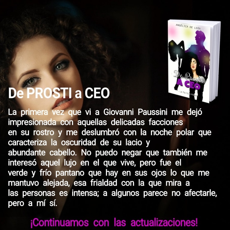 Ya está disponible el segundo libro de la saga de La familia Hikari. El libro tiene por título: De Prosti a CEO.

Lo pueden encontrar en:#Wattpad #Booknet #inkitt #manobook