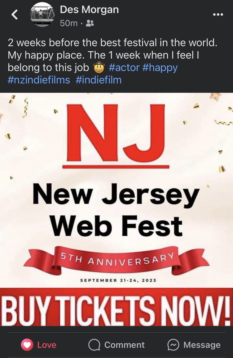 Them: “Why did you decide to launch <a href="/NJWebFest/">New Jersey WebFest (#NJWebFest)</a>?”

Me:  “To create a place where my fellow creators can feel like this” ❤️👇🏽