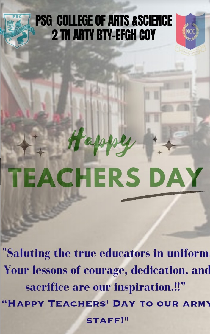 PsgcasO's tweet photo. "Saluting the true educators in uniform Your lessons of courage, dedication, and sacrifice are our inspiration.!!"
HAPPY TEACHERS' DAY TO OUR ARMY STAFF.
@Def_PRO_Chennai @PMOIndia @rashtrapatibhvn @CMOTamilnadu @rashtrapatibhvn https://t.co/UTW6NZeGgT
