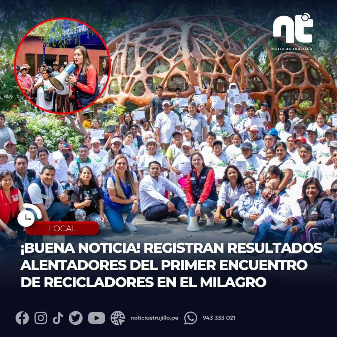 ntrujillo_pe's tweet photo. 🔴📌 A la fecha ya se han empadronado 690 recicladores en toda la provincia de Trujillo y Al evento, asistieron 142 recicladores de El Milagro.
✅ Más detalles: https://t.co/GiEK8BQmBi
#NoticiasTrujillo #Reciclaje #Segat
🚨 Denuncias al 📲 943 333 021 https://t.co/TzTKFXQGiI