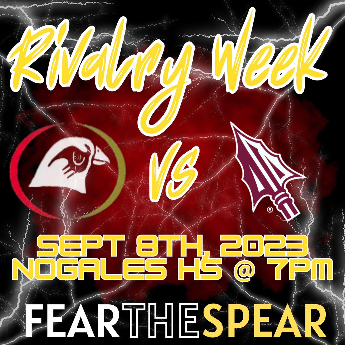 IT’S RIVALRY WEEK‼️

THE HAWKS ARE ON THE ⏰‼️

#FeartheSpear #Apachefootball