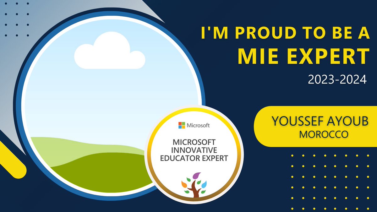 🎉This year will be formidable.🙏 So excited to be selected as an MIE Expert🎓 for 2023-2024.🇲🇦🇲🇦🇲🇦
#MicrosoftEdu #MIEExpert.
<a href="/MicrosoftFlip/">Flip</a> #edtech
<a href="/MicrosoftEDU/">Microsoft Education</a> #wakelet