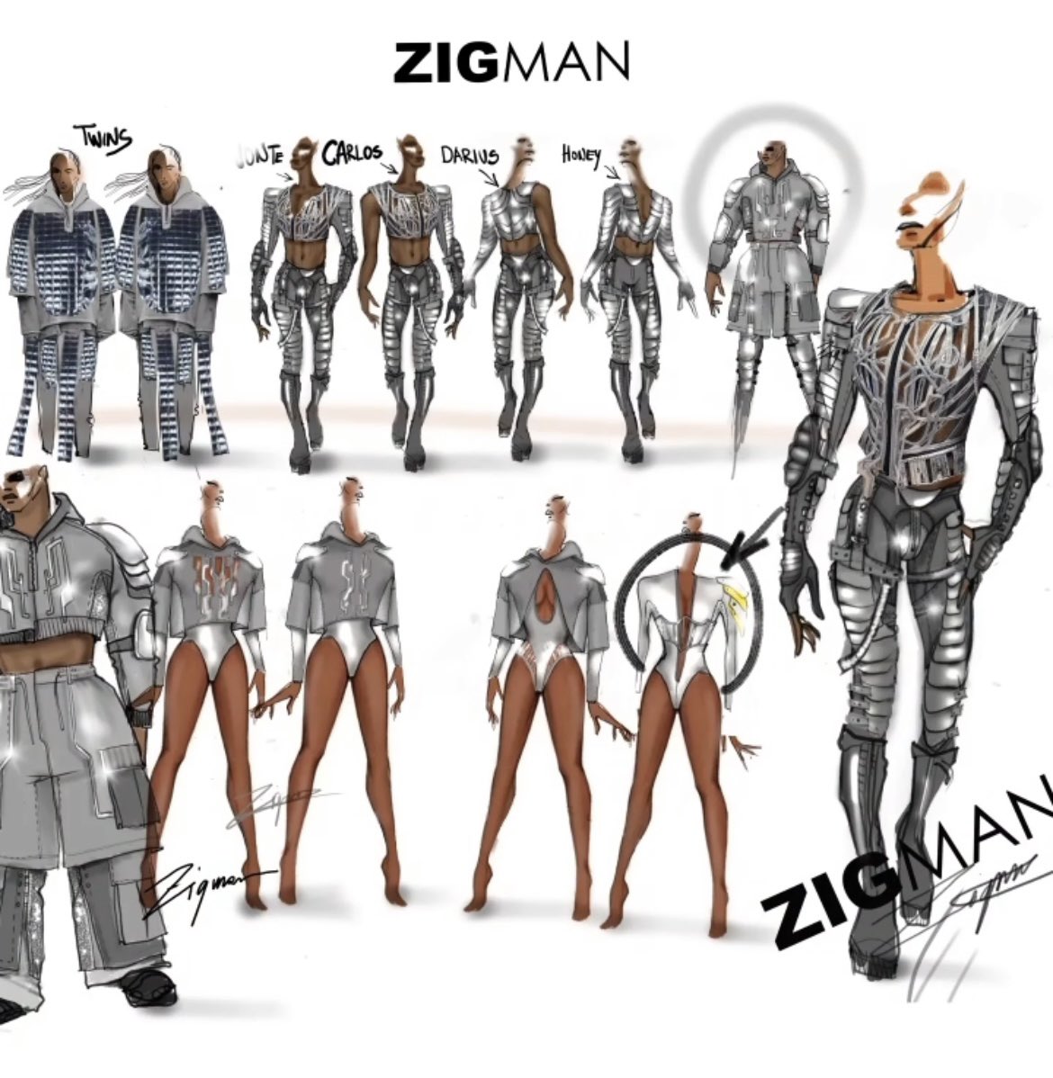 KEY9481's tweet photo. Custom #Zigman for Beyoncé. 
Designer Juraj Zigman created 24 different looks for the dancers. #RenaissanceWorldTour https://t.co/Ve8RACe16P