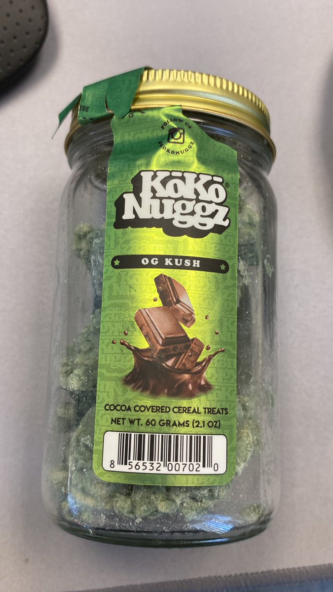 My coworker asked if I wanted some “OG Kush” and handed me this.  I thought it was hilarious. Our HR department did not.