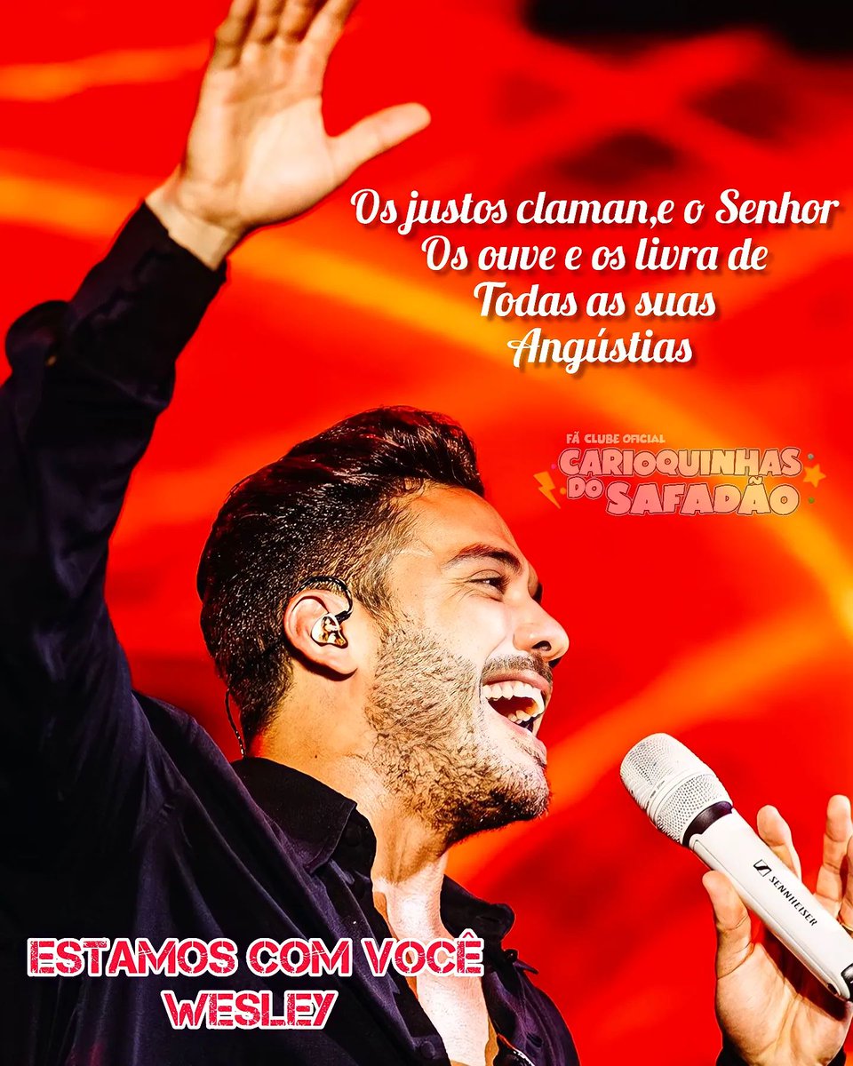 CarioquinhasWs's tweet photo. Estamos com você @wesleysafadao https://t.co/R9x6hivyGn