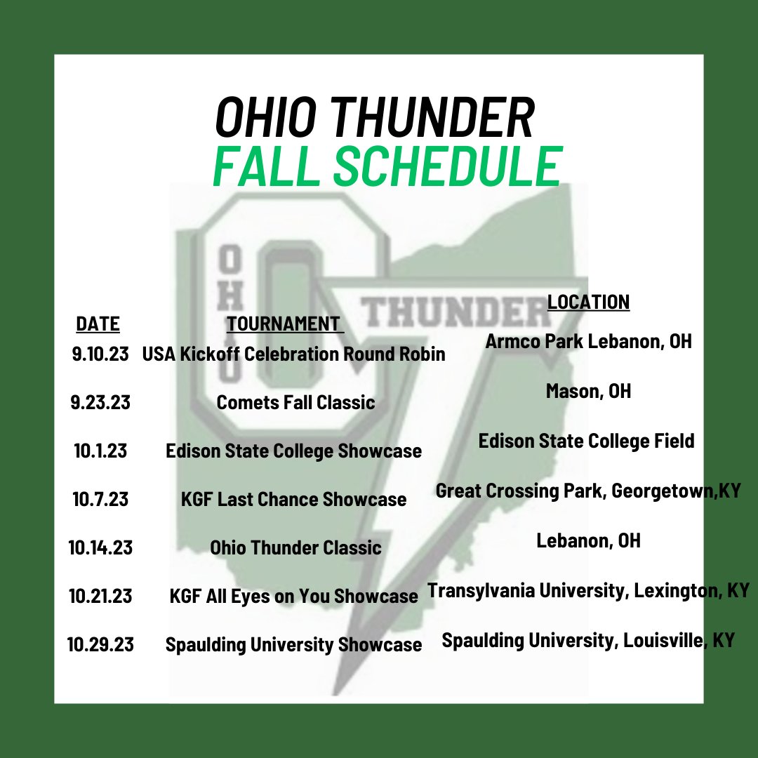 Ohio Thunder 06 (@ohthunder06) on Twitter photo Fall schedule is out!! Any changes and we will update. <a href="/McClanahan1132/">Kyleigh McClanahan</a> <a href="/aubrysoftball18/">Aubry Hollins</a> <a href="/Mikala010306/">Mikala</a> <a href="/avasoliday/">ava soliday</a> <a href="/KayleeBraun03/">Kaylee Braun</a> <a href="/hadley_von/">Hadley Von Bargen</a> Fall schedule is out!! Any changes and we will update. <a href="/McClanahan1132/">Kyleigh McClanahan</a> <a href="/aubrysoftball18/">Aubry Hollins</a> <a href="/Mikala010306/">Mikala</a> <a href="/avasoliday/">ava soliday</a> <a href="/KayleeBraun03/">Kaylee Braun</a> <a href="/hadley_von/">Hadley Von Bargen</a>