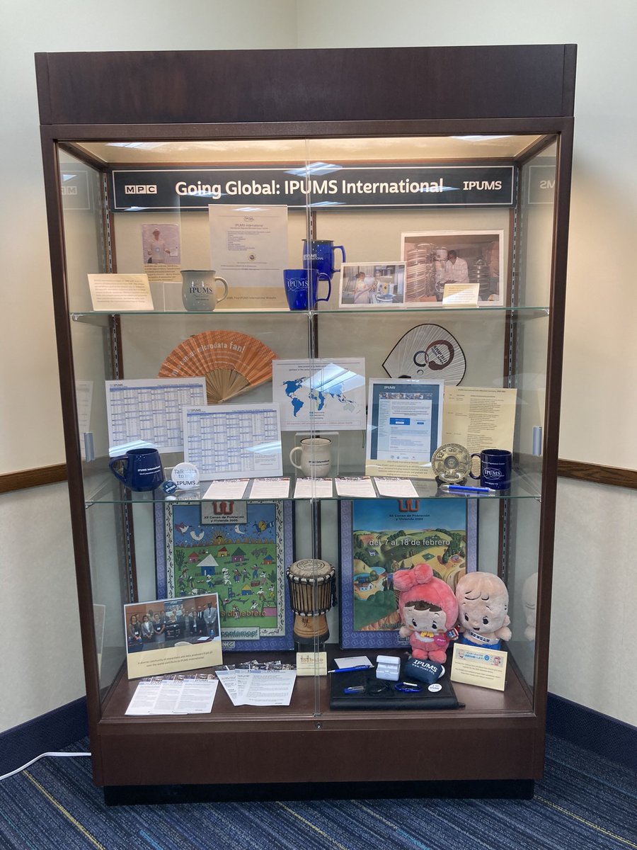 A new exhibit is up at @ipums HQ @minnpop . The exhibit features pieces that tell the history and scope of @ipumsi blog.popdata.org/going-global-i…