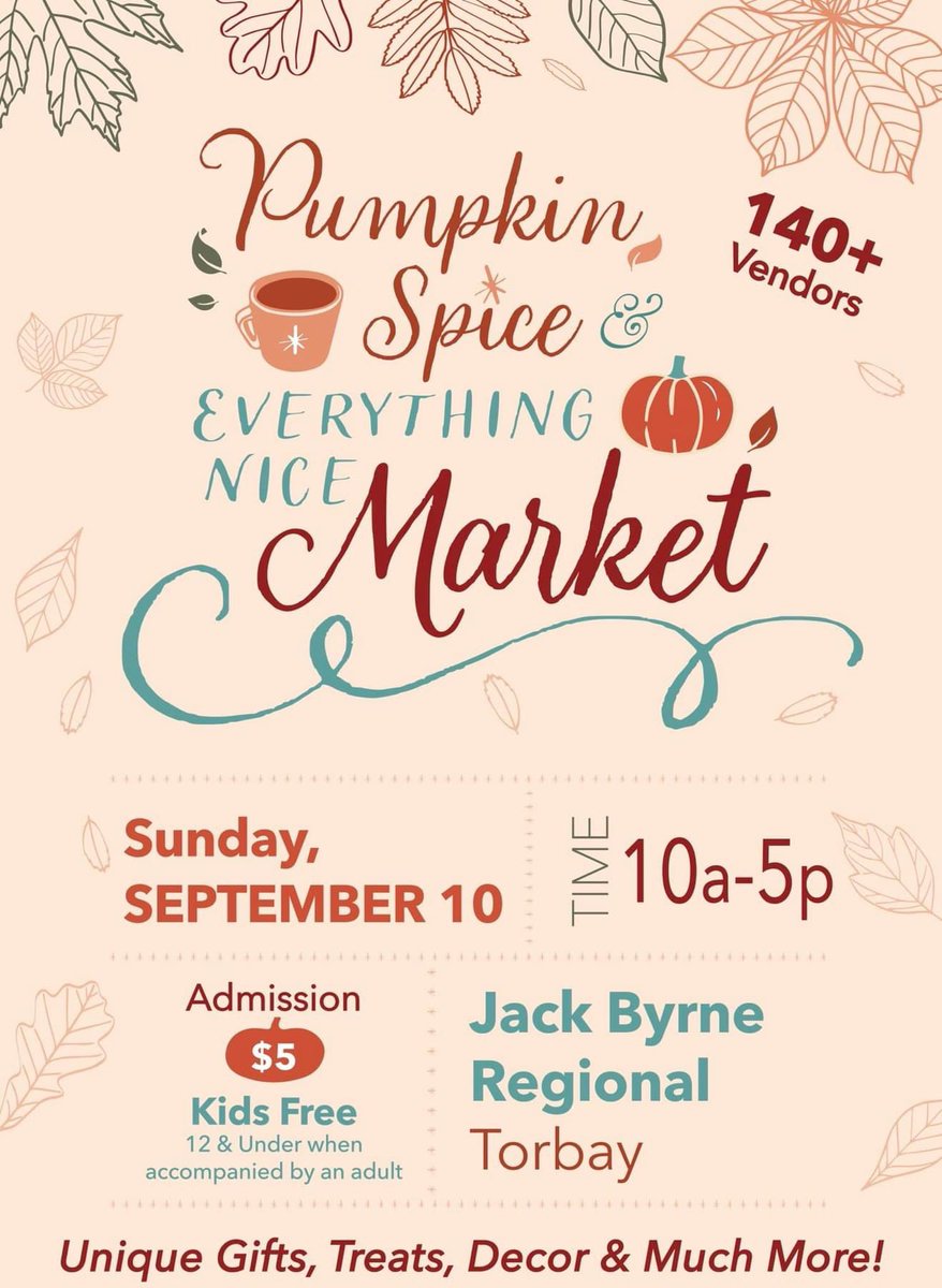 milestone_promo's tweet photo. THIS SUNDAY! Don’t miss this market at Jack Byrne Regional in Torbay!! Over 140 vendors all in one spot!
#shopyyt #yyt #shopnl #milestonepromotions https://t.co/psiN1c9mpK