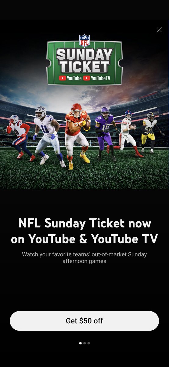 fotherjarrett's tweet photo. @YouTubeTV please stop spamming your users with this. It's frustrating to keep getting forced to dismiss this and other sports dialogs on your platform that we're already paying a lot of money for. Enough, please. https://t.co/WL2kEbypXK