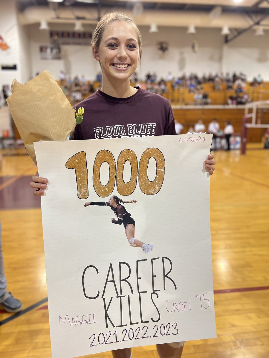 Congratulations to Junior Maggie Croft on having 1,000 career kills! 🏐🔥

#CPH | #SWARM