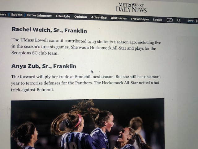 How lucky are we to have 3 players up for MetroWest Girls Soccer Player of the Year!!  Please vote for Kelly, Rachel, and Anya!
metrowestdailynews.com/story/sports/h…
