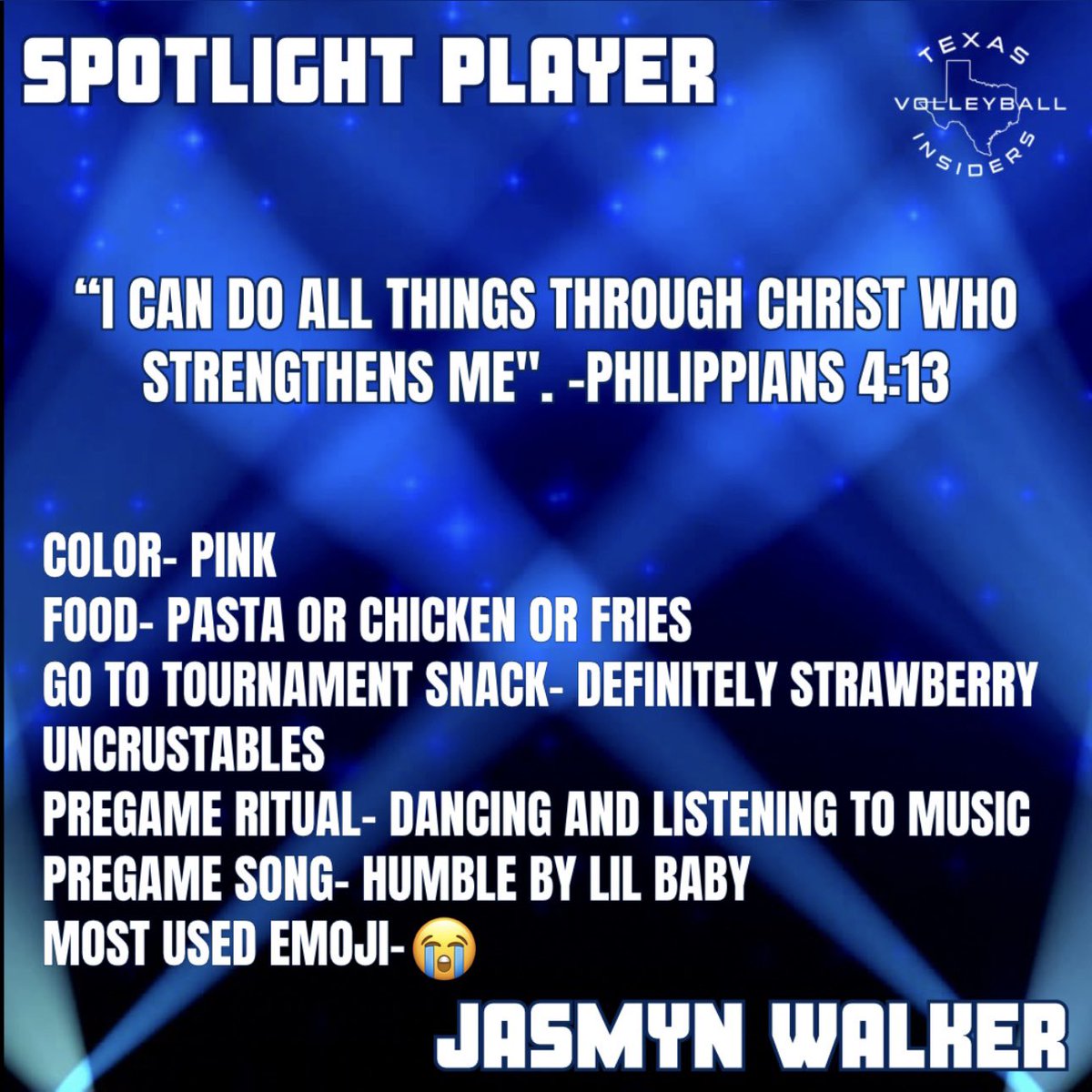 texasvbi's tweet photo. Digging into Texas Volleyball! Get to know Jasmyn Walker and what she’s about. Will you be next? https://t.co/NXMk9MayXh
