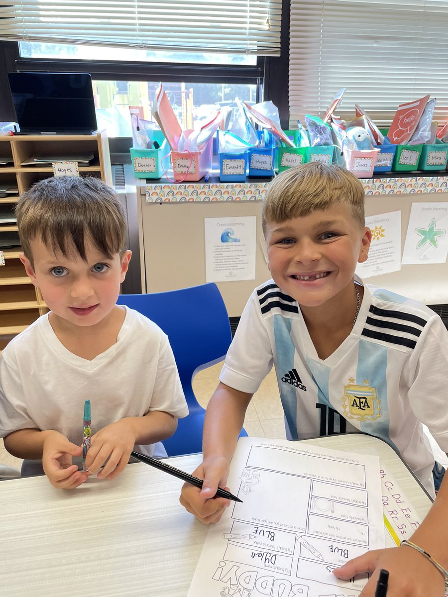 Buddies last Friday🫶🏼🫶🏼 KZ had the best time meeting their 3rd grade buddies…can’t wait for all the fun activities we have planned this year!😁