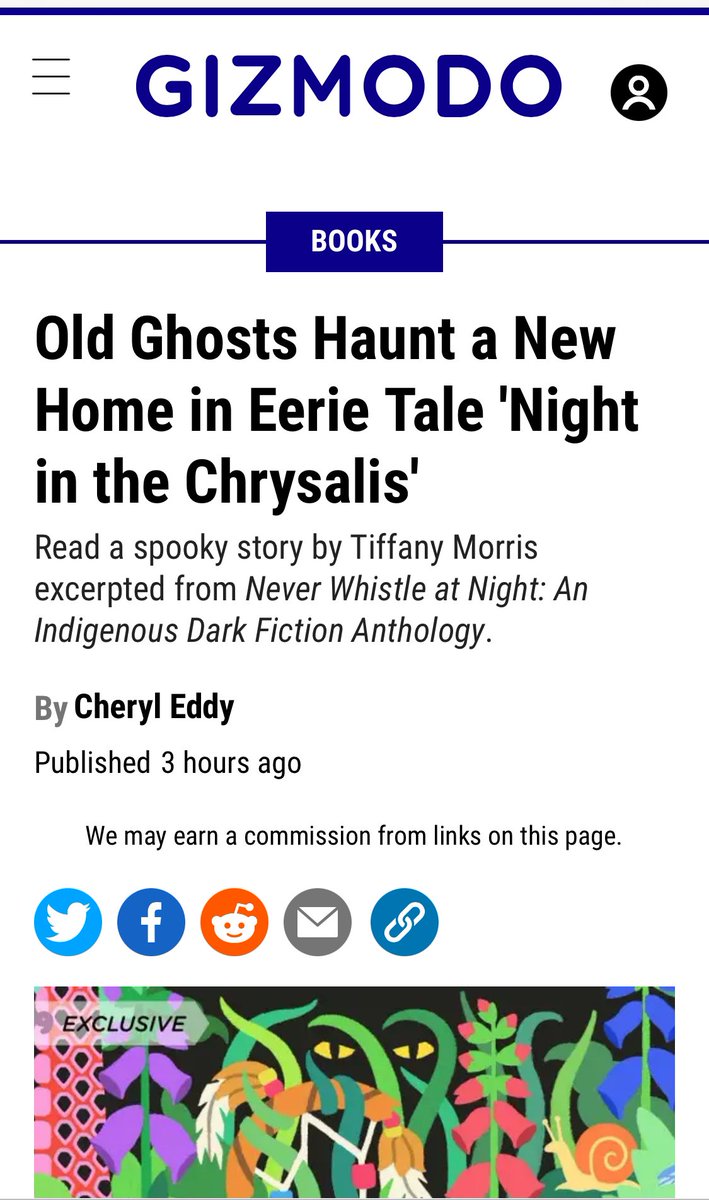 We are officially 2 weeks away from releasing NEVER WHISTLE AT NIGHT, but check it: today on Gizmodo. Congrats <a href="/tiffmorris/">Tiffany Morris</a>. Read her creepy story early here: gizmodo.com/indigenous-hor…

Gizmodo also shouted out NWAN here: gizmodo.com/september-book…
