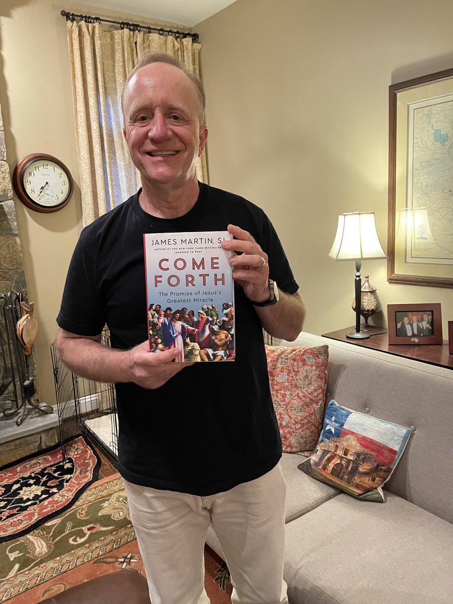 Congratulations to the wonderful ⁦<a href="/JamesMartinSJ/">James Martin, SJ</a>⁩ on his new book, COME FORTH.  His wisdom, kindness, and faith inspire me. #AMDG
