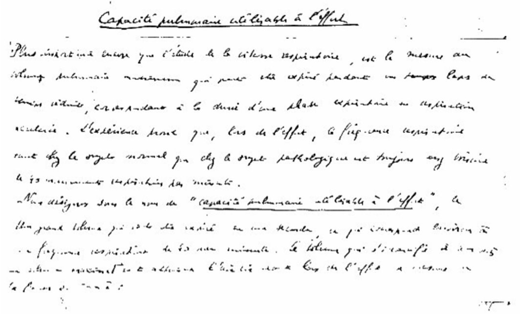 KikeCimas's tweet photo. Bueno, pues nuestro Tiffeneau publica en 1947 (junto con el injustamente olvidado André Pinelli) sus principales hallazgos sobre espirometría, describiendo la Capacidad Pulmonar Utilizable en el Esfuerzo (CPUE) y su relación con la VC. https://t.co/iKGhlL53f1