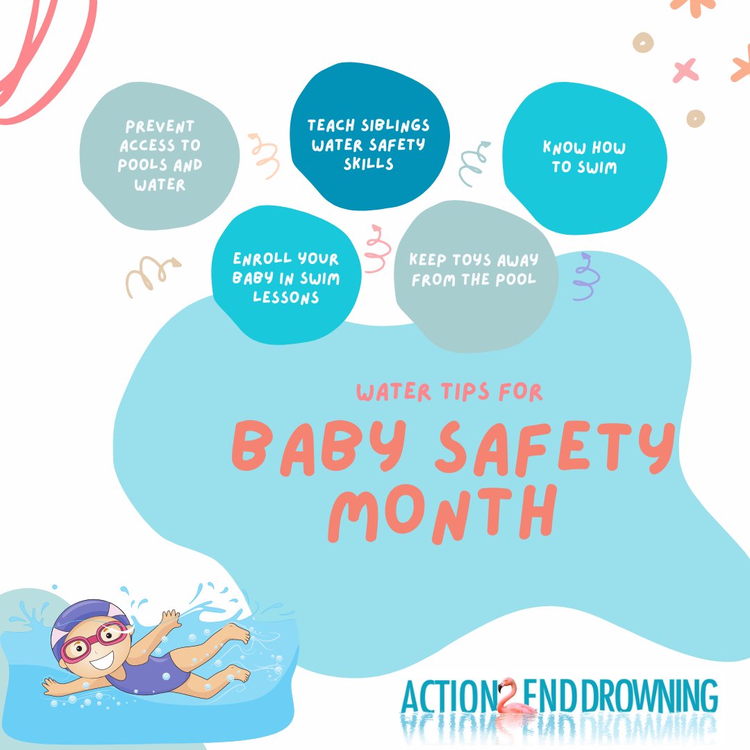September is Baby Safety Month. Stay safe in and around the water with these helpful tips!

#actionttoenddrowning #action2eenddrowning #babysafetymonth #watersafetytips #babysafetytips #watersafety #drowningispreventable #safetyfirst