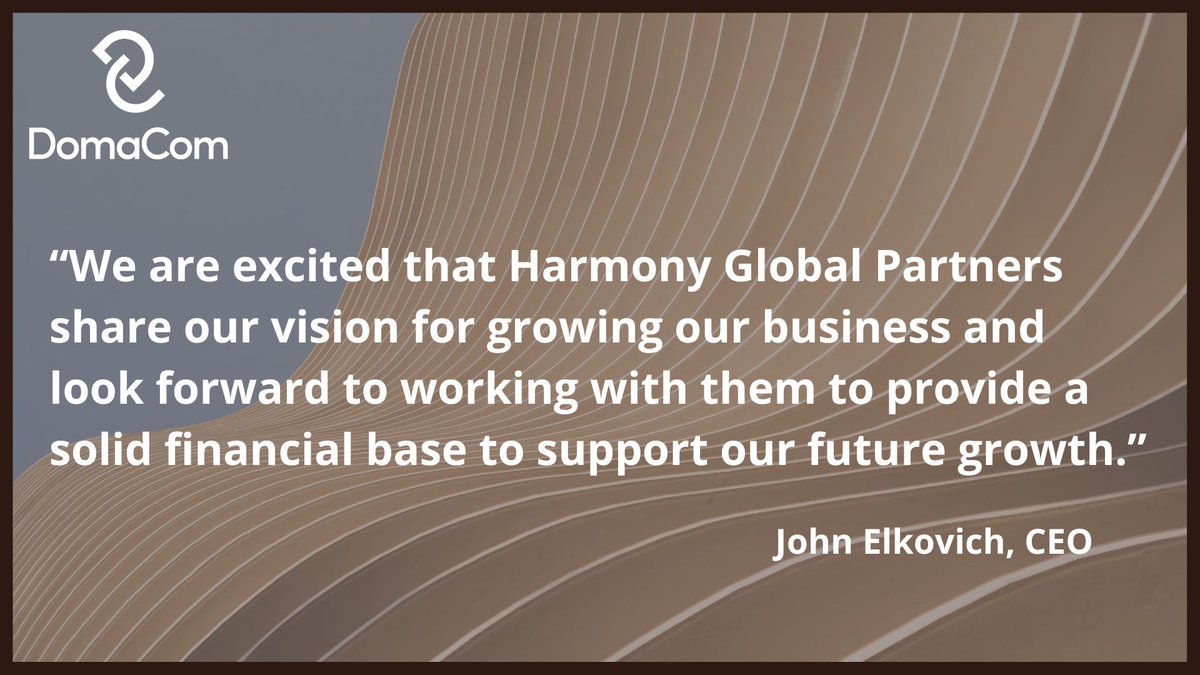DomaCom  (ASX:DCL) is pleased to advise that it has appointed Harmony Global Partners Limited (’HGP’) as its strategic adviser | ASX announcement: wcsecure.weblink.com.au/pdf/DCL/027080… $DCL