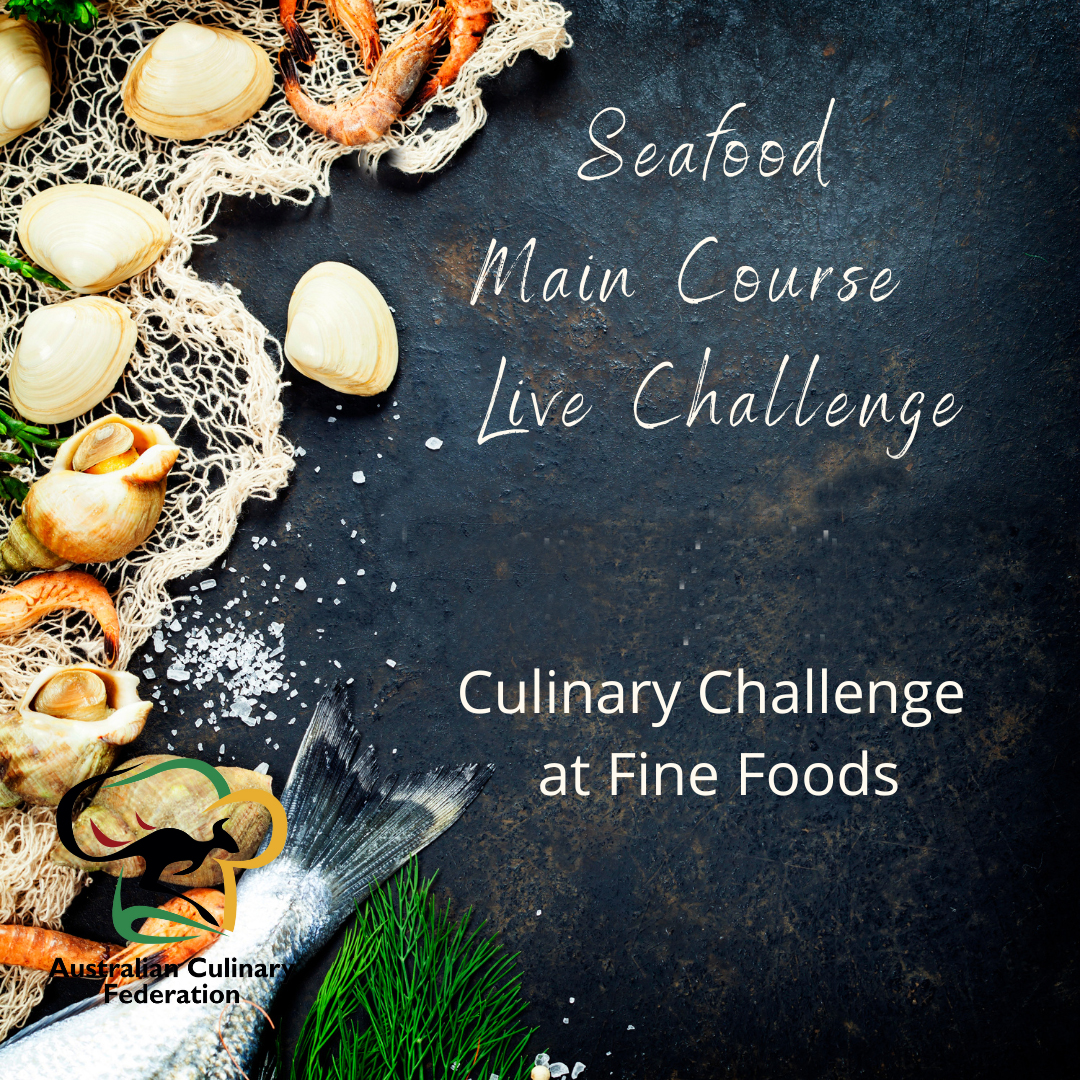 ACFaussiechefs's tweet image. F2 Seafood Main Course Live Challenge

Competitors have Sixty (60) minutes to prepare &amp;amp; serve one (1) main course, cooking two (2) portions with appropriate garnishes using fish and seafood. 100% rule applies

More info at tinyurl.com/5n78wa6c