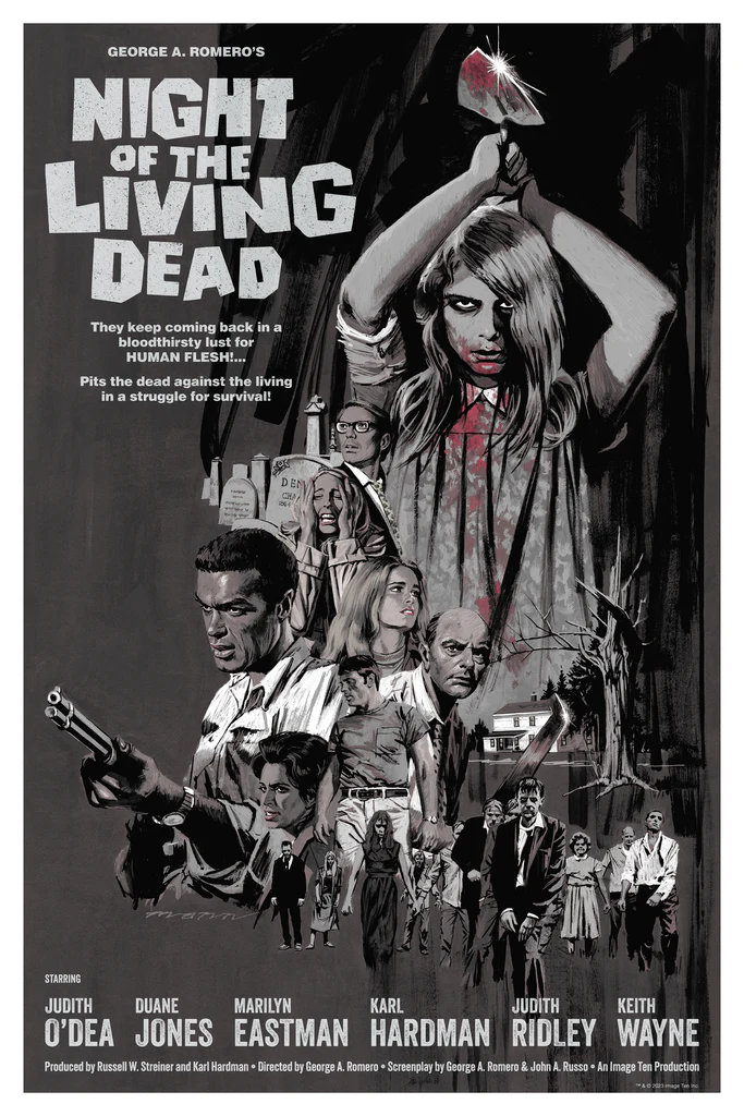 GeekyNerfherder's tweet image. #CoolArt: #NightOfTheLivingDead prints by #PaulMann through @BottleneckNYC 
geekynerfherder.blogspot.com/2023/09/coolar…