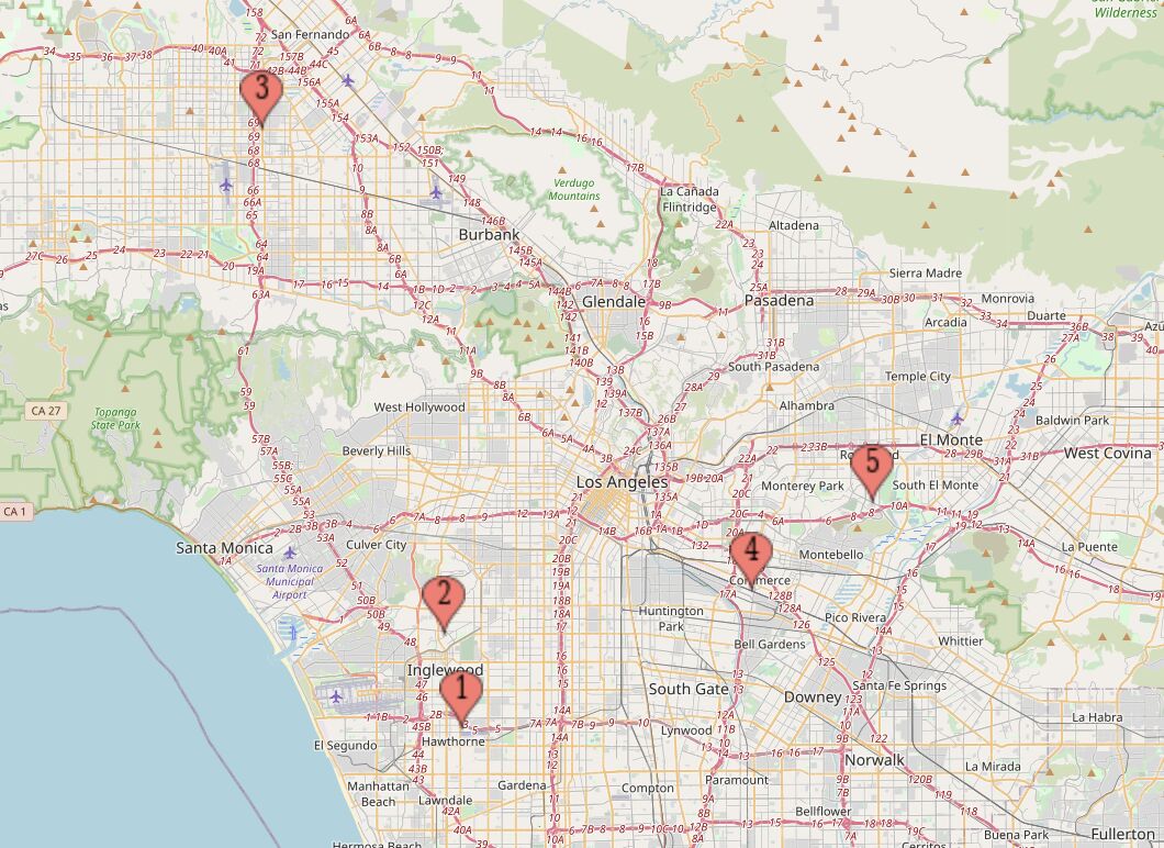 san fernando valley zip code map