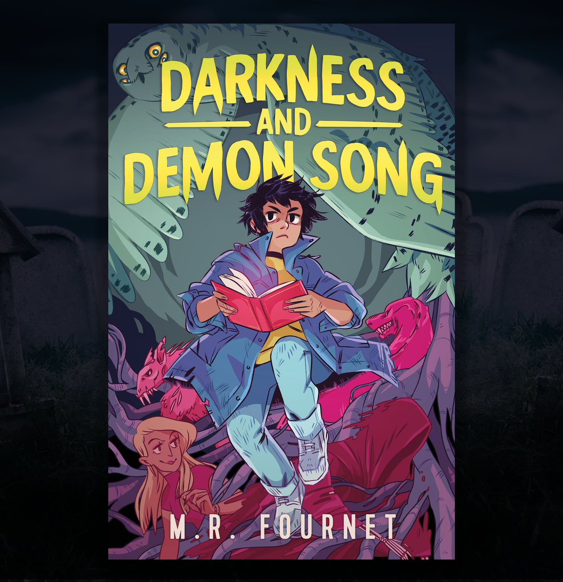 Cover Reveal! 

Darkness and Demon Song (Marius Grey, Book 2) comes out June 18, 2024! @MacKidsSL @MacKidsBooks @HandspunLit @FeiwelFriends @Holliambria #brickdustandbones 

tinyurl.com/Darkness-and-D…