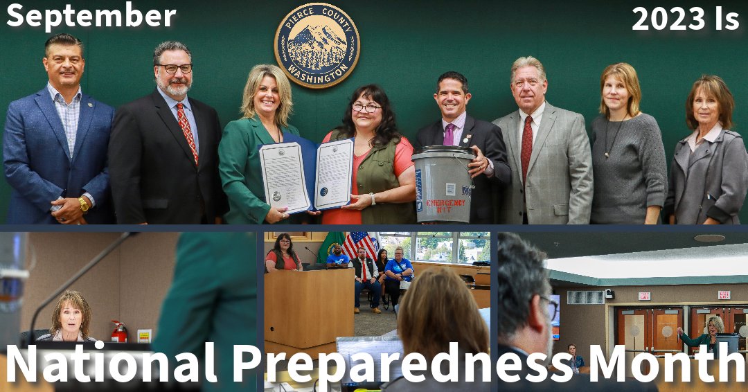 PierceCoCouncil's tweet photo. September is National Preparedness Month! Two important things you can do to prepare is to sign up for PCALERT and start building, or updating, your two-week ready kit.
PC ALERT: https://t.co/0xDtKz6zUx
Build a Kit: https://t.co/wb12wSpVcf
#prepare #haveaplan #twoweeksready https://t.co/1s0BLW6DtG