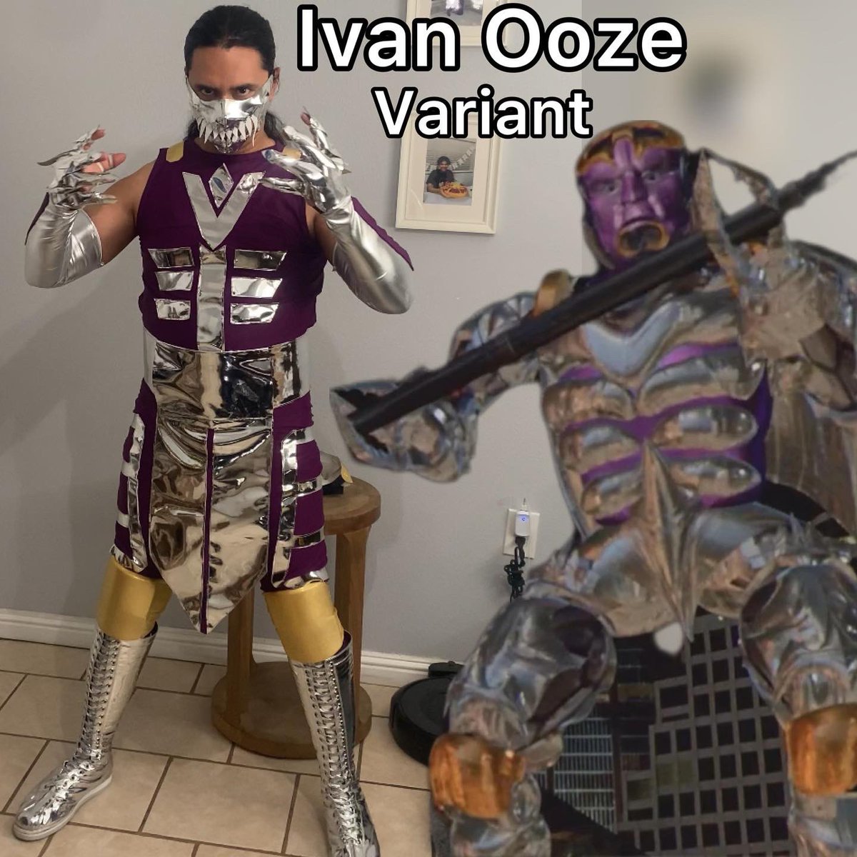 moizilla_kaiju's tweet photo. Ivan ooze gear! Are power ranger villains considered kaiju? I mean they DO turn kaiju size soooo.
Boots by @redspiderrudo
#lucha #luchalibre #wrestling #sewing #gear #kaiju #godzilla #powerrangers #ivanooze #wwe #aew #njpw #gcw #cosplay #seamster https://t.co/QFzj46FqNv