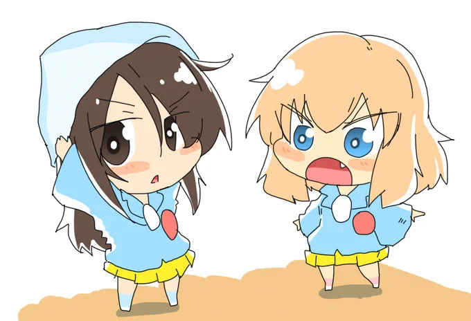 久しぶりにカキカキ 前よりさらに幼くなったかちゅーしゃちゃんとみかちゃん