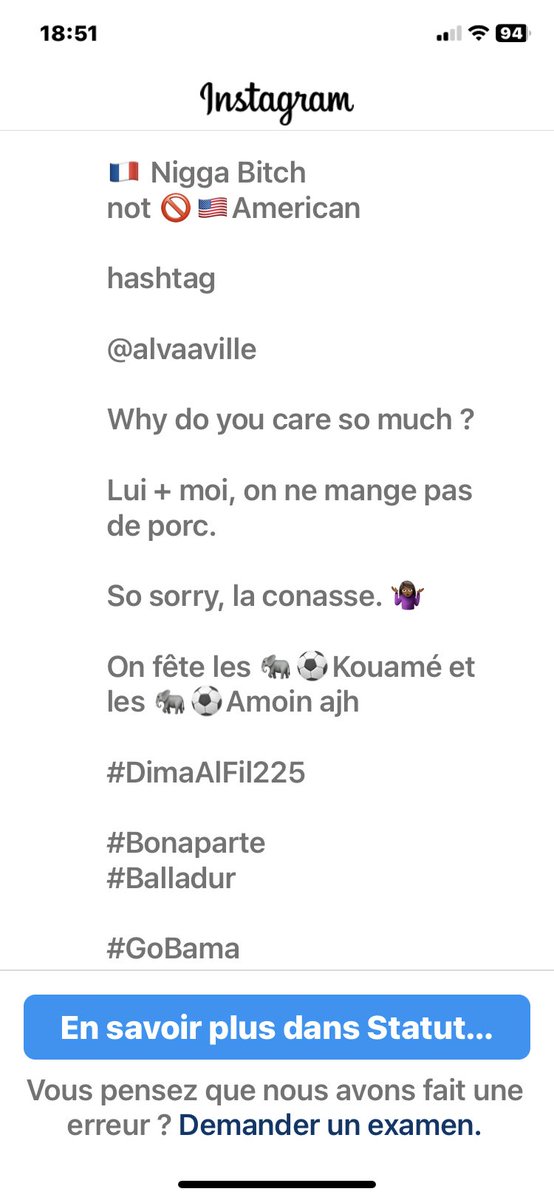 supernana's tweet image. 🇫🇷 idonothavefibroids.org ™️ #niggabitch #notAmerican #ViveleCac40 

🇺🇸 @instagram took down 🇫🇷 my post abt 🇫🇷 my pov condemning 🇺🇸Planned Parenthood as a 🇫🇷 non user. 

🇺🇸It claims an unidentified person is offended by 🇫🇷my use of 🇫🇷 mes droits moraux ⬆️ saying so.

La honte.