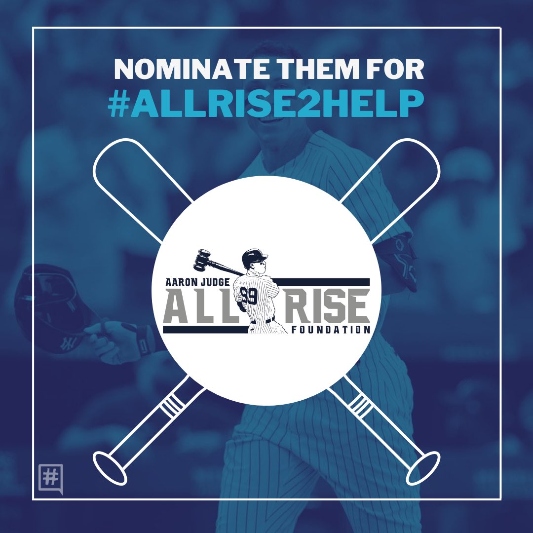 icanhelp's tweet photo. Do you know someone spreading online positivity❓Making their online space a place to feel welcomed❓Nominate them for a chance to win a #ALLRISE2HELP Award from the man himself, Aaron Judge!!💪⚾️
⬆️Find the nomination form link in our bio. *Valid only in the Continental US‼️ https://t.co/bSbBbXiF95
