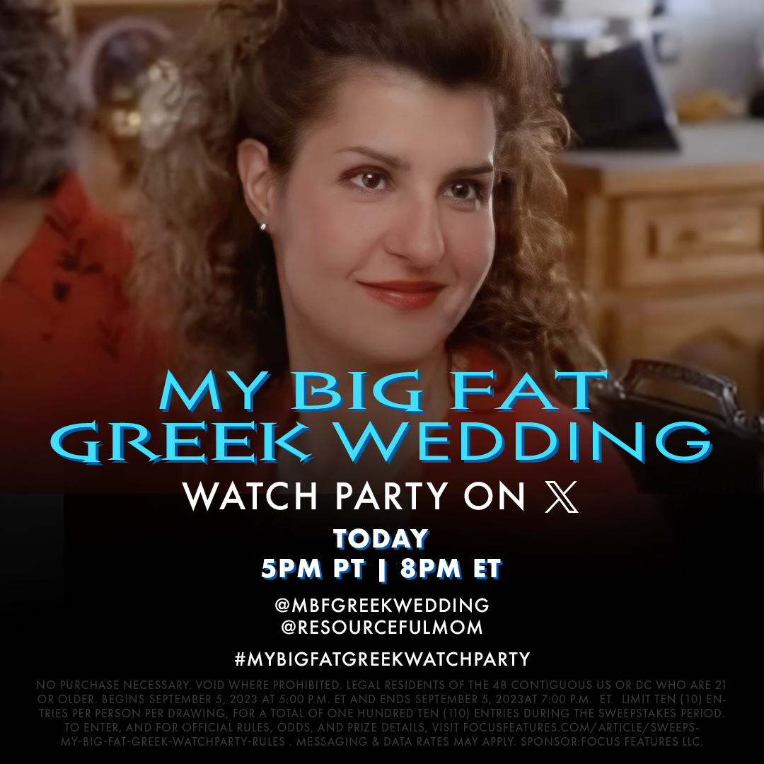 15 more minutes! Get ready to watch the first #MyBigFatGreekWedding with us TONIGHT on @Peacock. We’re pressing play together at 8pm ET/5pm PT #MyBigFatGreekWatchParty post along for a chance to win prizes. NoPurNec. 21+ Rules: tinyurl.com/bd67sen3