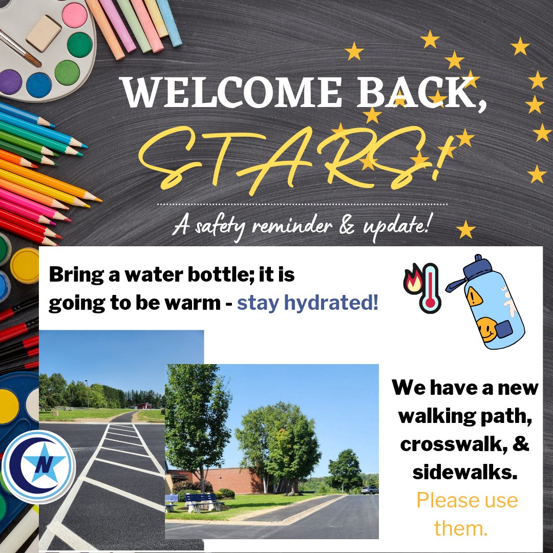 Tomorrow we welcome all grades 9-12. Please take note of these two safety items.