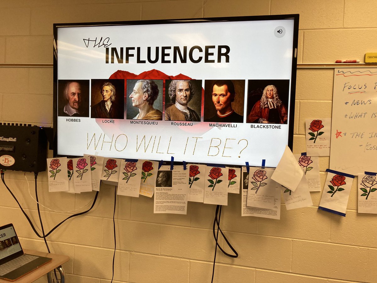 DHelmEDU's tweet photo. Kids worked a @MrRoughton classic today!  The Influencer! In this enlightenment speed dating activity…Ss analyzed bios, compared beliefs + narrowed their choice to 1 perfect match!  Then they made a rose 🌹 sketch &amp; tell to announce their choice!!  #eduprotocols #tlap #sschat https://t.co/ZdJjP0FSgs