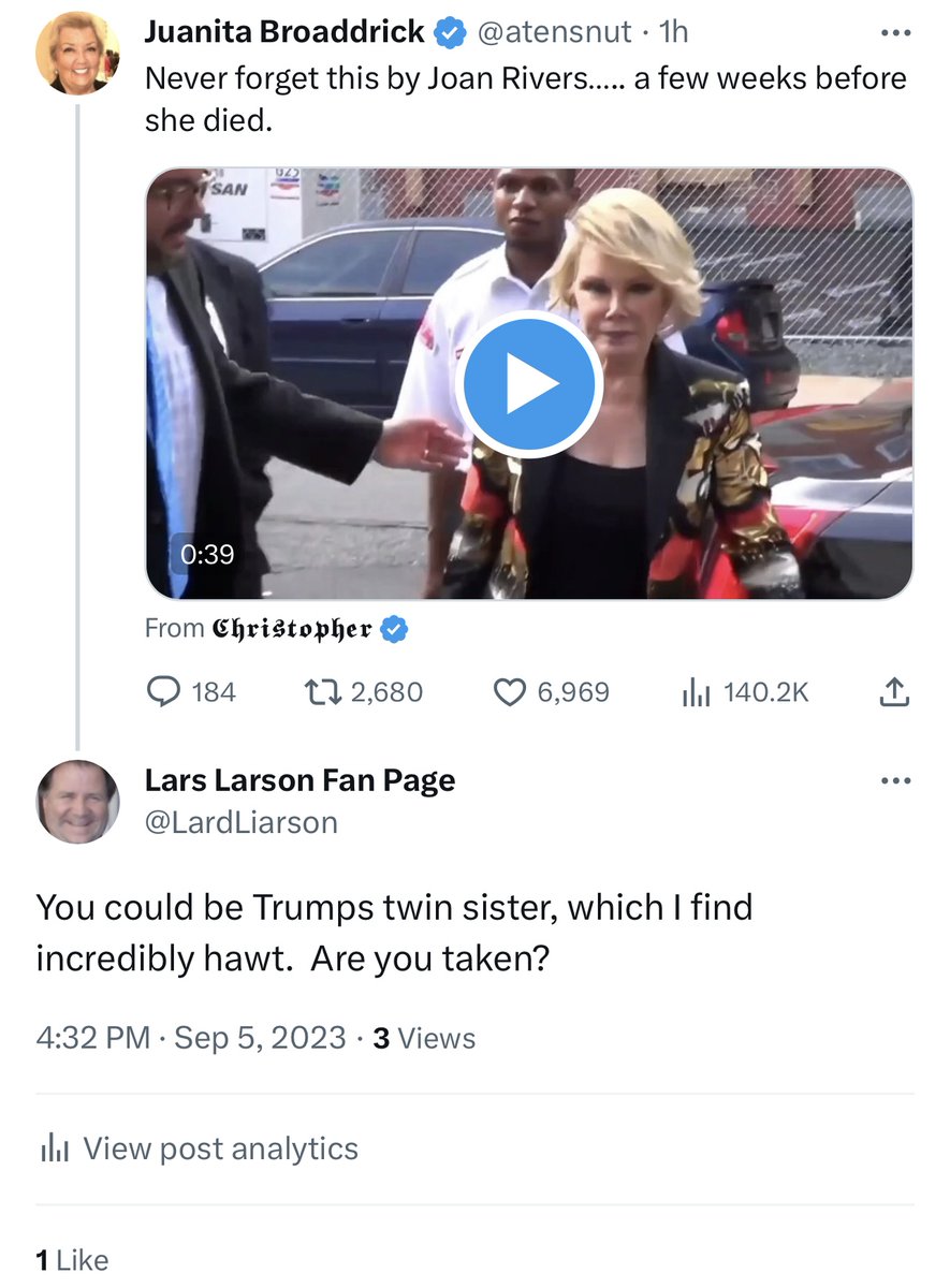 LardLiarson's tweet photo. Juanita Broaddrick like my Tweet!  😍❤️😍❤️😍❤️ https://t.co/83SIE0a9Bq