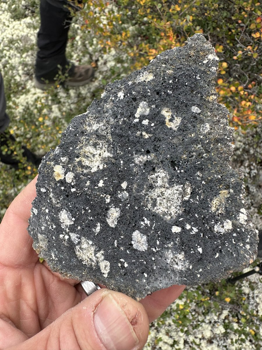 drcrater's tweet photo. Today was about true exploration as we all explored a part of the central uplift that I had never visited before. And what discoveries we made, reminding us of how Kamestastin is such a unique analogue for the Moon #Kamestastin2023 #Artemis #ToTheMoon #exploration https://t.co/3HyY7OpJze