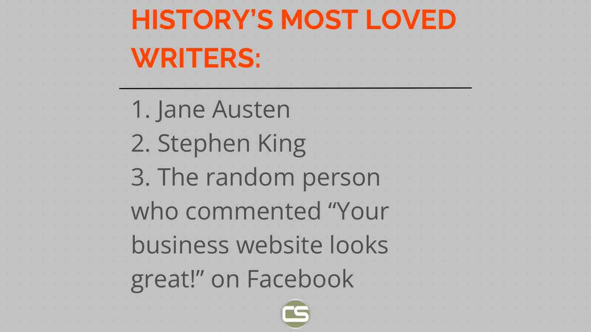 CSDesignOnline's tweet photo. The best feeling is when someone notices the greatness of your site.

#website #webdesign #facebook https://t.co/WOvOjK3UJI