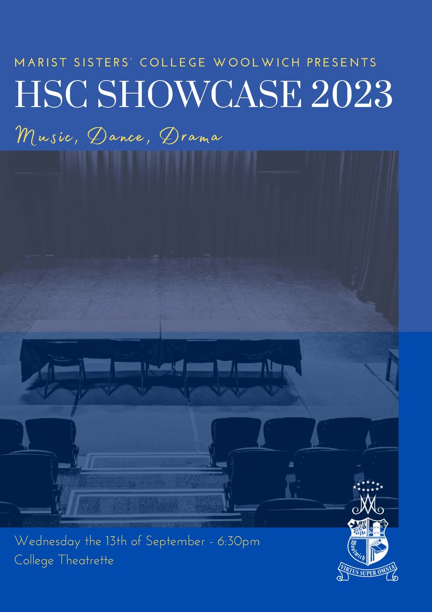 You're invited to Marist Sisters' Woolwich for our HSC Performing Arts showcase for Music, Dance and drama!

Visit the College on Wednesday 13 September at 6:30pm for an evening filled with creative works from our HSC cohort.

#hscshowcase #performingartsshowcase #showcase #mscw