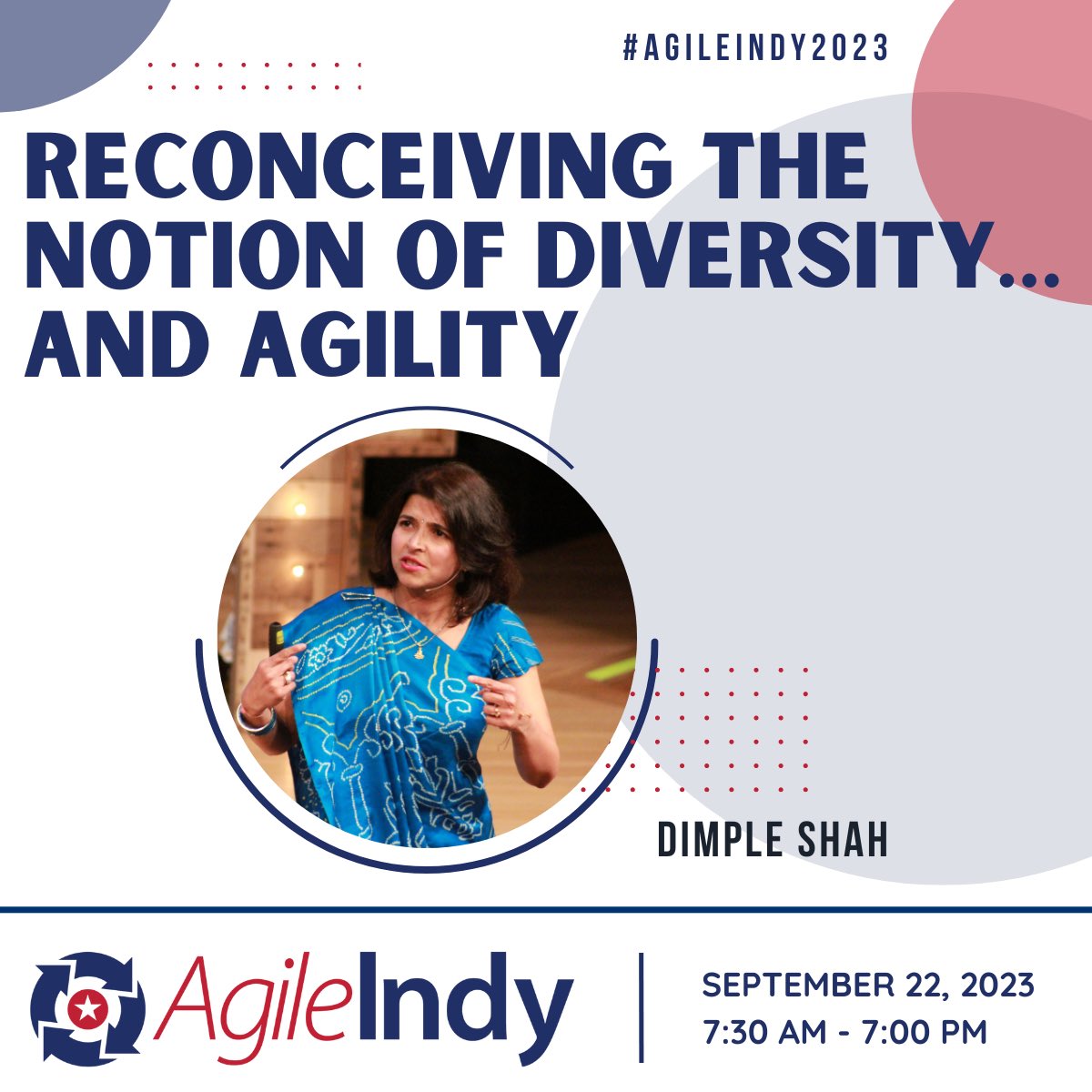 AgileIndy's tweet image. 📣 JOIN US! Get tickets now to see Dimple Shah as one of our amazing speakers for the 2023 AgileIndy Conference! 🎉

Get tix now: lnkd.in/g64YGbzu
More details: lnkd.in/exYyu_u4

See you there!

#agileindy2023 #AgileIndy