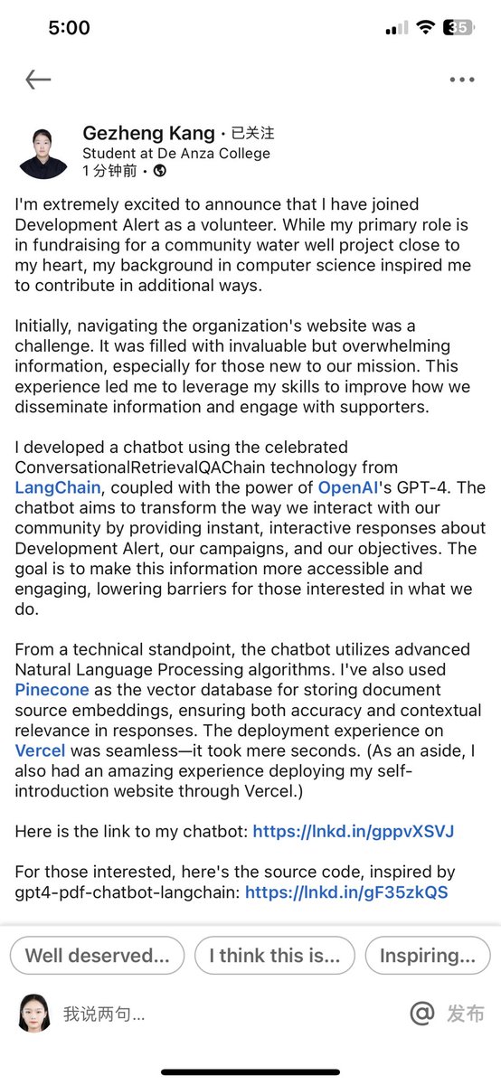 KKCodeBrew's tweet image. I always consider I&apos;m a tech newbie. Well, meet the fresher meat—my sister! GeZheng Kang.She just built a Chatbot that&apos;s smarter than both of us combined for a charity organization called Development Alert. …e-chatbot-dev-alert-deploy.vercel.app

#SiblingRivalryInTech #ChatbotForGood